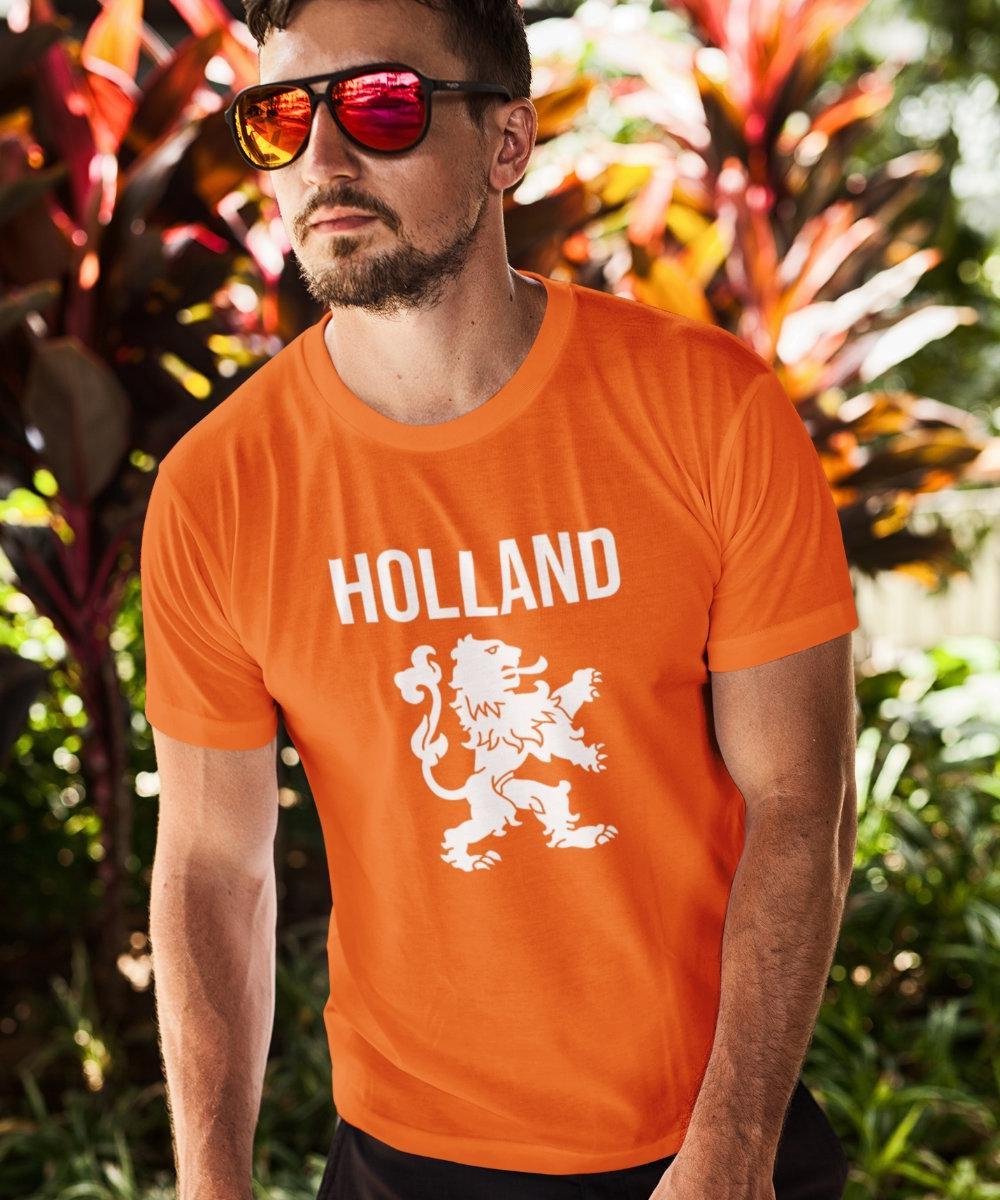 Oranje EK WK & Koningsdag T-Shirt Holland (HEREN - MAAT XS) | Oranje Kleding | Feestkleding